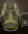 Back view of Camo G2 25L Hunting Backpack With Waterproof Rain Cover And Tough 600D Daypack showing adjustable straps and padded back