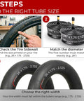Instructions for choosing Two 26 Inch Bike Inner Tubes With Schrader Valve For 26x1.75 To 2.125 Tires, Durable Butyl Rubber.