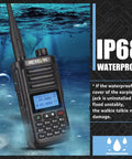 Rugged Dual Band Handheld Radio With IP68 Waterproofing, 2500mAh USB-C Battery, CHIRP Compatible Walkie Talkie