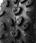 Close-up of tread pattern on All Terrain ATV Tires 19x7-8 4-Ply Tubeless, Great For Mud And Sand, Ready To Roll On Off Road Trails