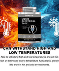 Black Liquid Electrical Tape 2 Pack: Waterproof Insulation Coating For Wires, showing high and low temperature resistance.