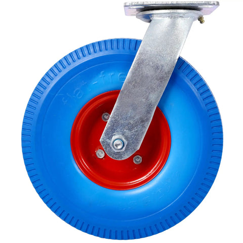 Heavy Duty 10 Inch Flat Free Caster Wheels Swivel And Rigid Casters For Furniture Move Like A Dream With These Tough Blue Cart Casters