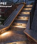 Low Voltage Step Lights For Outdoor Stairs And Fences, 5W LED Landscape Lighting With Horizontal Louver Faceplate, 12V ETL Listed