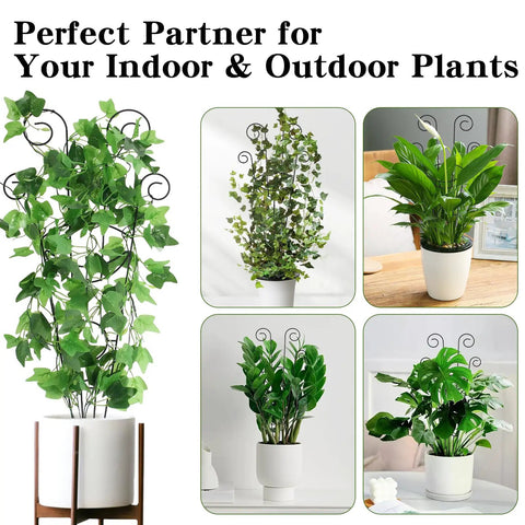 Four Pack 30 Inch Plant Trellis Set For Climbing Vines, rustproof metal garden trellis for potted plants, indoor plant support