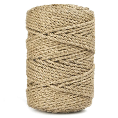 Rugged 5mm Natural Jute Twine Heavy Duty Rope, 328 Feet spool, ideal for DIY crafts, gardening, and cat scratching posts.