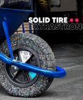 Beefy 14 Inch Wheelbarrow Tire With Flat Free Design Made From Recycled Rubber Delivers 440 Pounds Capacity And Universal Axle Fit