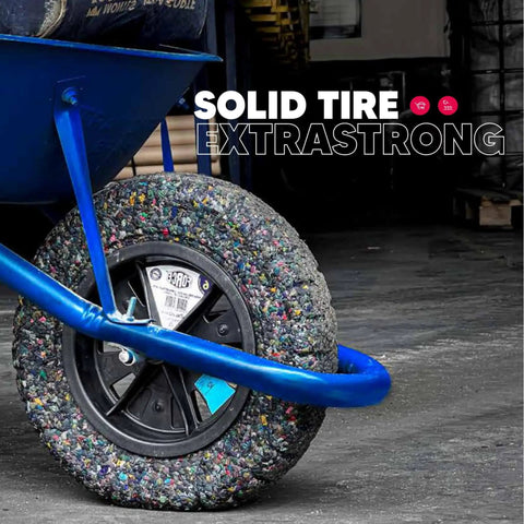 Beefy 14 Inch Wheelbarrow Tire With Flat Free Design Made From Recycled Rubber Delivers 440 Pounds Capacity And Universal Axle Fit