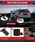 Wireless Magnetic LED Trailer Lights Kit 2 Pack Bluetooth Taillights with Brake and Turn Signal on car trailer setup