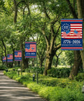 250th Anniversary America Garden Flag Double Sided USA Flag 1776 2026 Commemorative Patriotic Banner for Yard 12 by 18 Inch on walkway