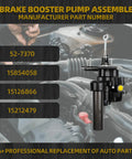 Heavy Duty Power Brake Booster Straight Up Built Tough With Rock Solid Steel Housing Smooth Street Braking For 03 To 06 Chevy Tahoe Avalanche Suburban 1500 2500 Gmc Yukon Xl Escalade, showing part number details.