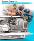 No Sweat Countertop Dishwasher Featuring Seven Heavy Duty Cycles And Certified Energy Star Efficiency For Quick Clean Rounds And Studio Apartment Layouts In Crisp White with large capacity for 6 place settings.