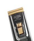 Heavy Duty 4 Inch Safety Scrapers Case Of 50 With Protective Blade Covers For Quick Paint And Adhesive Removal Durable Stainless Steel Pro Grade Scrapers Ideal For Walls Windows Glass And More SR500 close-up of stainless steel scraper with gold-colored blade cover.