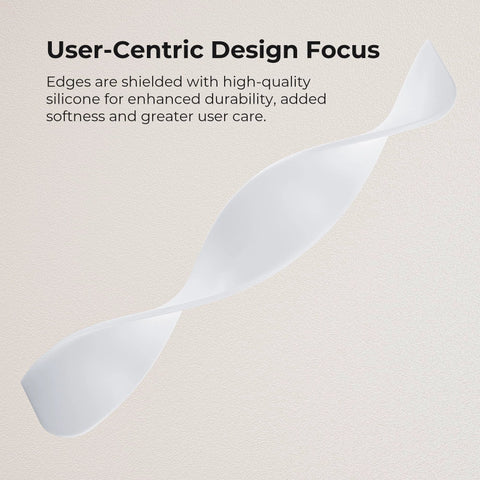 Twisted silicone shield of Under Cabinet Foot Pull Hands Free Trash Drawer Opener With Adhesive Strips And Screws White