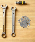100 Pieces Carbon Steel M2.5x10 Hex Socket Headless Grub Screws For Door Handle Repair And Bath Fixtures Plus Delicate Assembly Work Ensure Grip And Security Like a Boss For Tackling Your Next Job, pile with wrenches