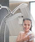 All Metal Shower Arm Diverter With Handheld Mount 3 Way G1 2 Valve For Handheld And Fixed Shower Heads, Chrome Bathroom Upgrade, Built To Last Rustproof Construction, Leak Free Universal Replacement Part