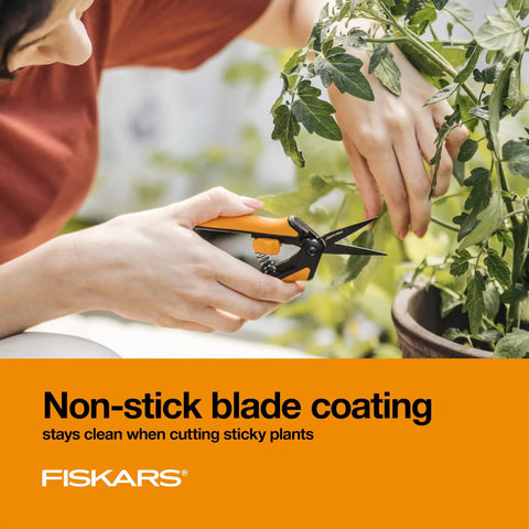 Handy Six Inch Non Stick Pruning Snips Featuring Razor Sharp Micro Tips And Sturdy Carry Pouch For Precision Garden Scissors Making Tough Plant Cuttings Feel Like A Piece Of Pie For Lawn Heroes