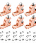 Legit Heavy Duty Pool Bonding Connectors 6 Pack Built With Solid Copper Body and Dual Screw options for grounding spa wires.