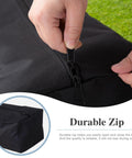 Close-up of durable zipper on Extra Large Hammock Storage Bag For Double Hammock And 12 Foot Steel Stand With Zipper Closure