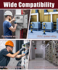 Wide compatibility of Heavy Duty 3/8 Inch MC Cable Connectors For 14 12 And 10 Gauge Wire shown in residential, HVAC, outdoor, and industrial wiring.