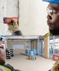 Pro Grade Laser Distance Meter For Builders And DIYers With 200 Ft Range And 1.5 mm Accuracy in use by construction worker indoors