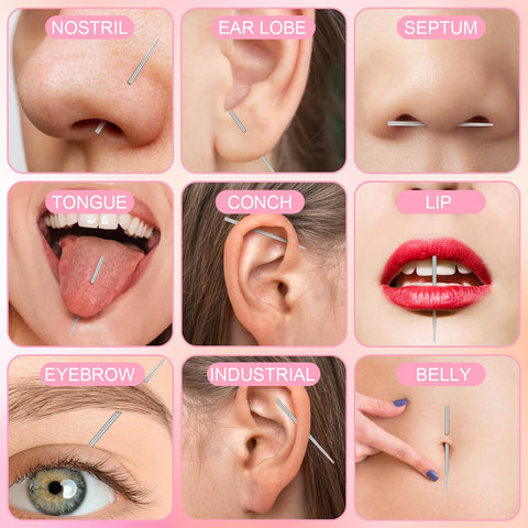 Piercing Taper Grabber Tool For No Fuss Easy Jewelry Changes And Flat Back Earrings Insertion 20G Stainless Steel Threadless Insertion Pin used in various piercings.