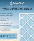Six Pack 20x25x1 MERV 11 HVAC Air Filter For Home And Office Indoor Furnace Filter Replacement Captures Dust Pollen Pet Dander