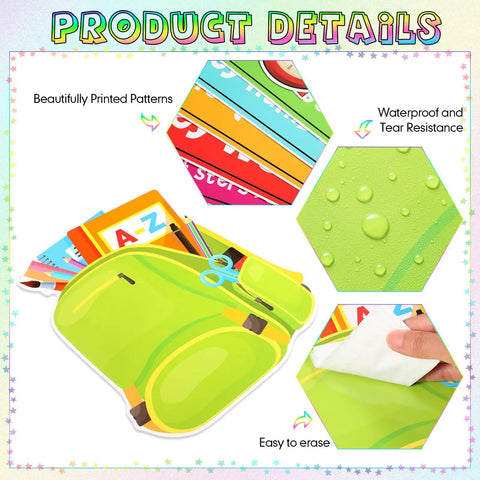 Be A Problem Solver Math Bulletin Board Cutouts Colorful Classroom Decor featuring printed patterns, waterproof, and erasable surface.