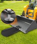 Heavy Duty Quick Spade Attachment For Skid Steer And Tractor Buckets Or Pallet Forks With Integrated Chain Hook For Digging