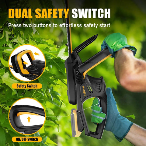 Cordless Hedge Trimmer Compatible With 20V Max Battery 22 Inch Electric Bush Trimmer With Dual Action Blade cutting shrubs