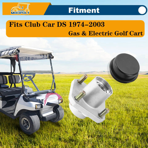 2 Pack Front Wheel Hub Assembly Kit For Club Car DS Golf Cart 1974 2003 Gas And Electric Replaces OEM 1011892 1011894