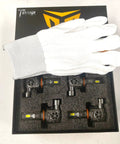 Box of 9005 9006 LED Bulbs Combo with 100000 Lumens Ultra Bright Daylight 6500K, includes 4 bulbs and gloves for installation