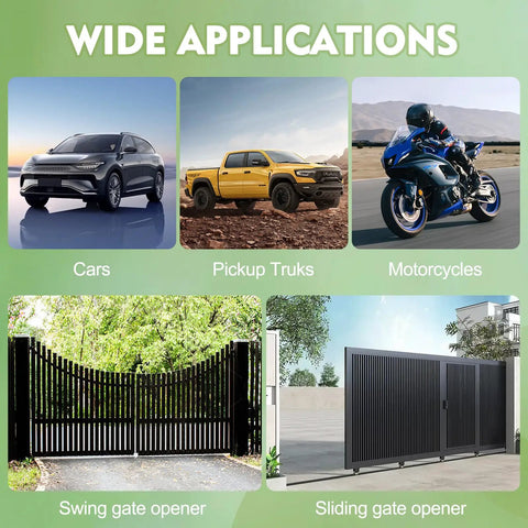 Ready To Roll Vehicle Exit Sensor Kit applications for cars, pickup trucks, motorcycles, swing and sliding gate openers