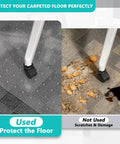 Heavy Duty Desk Chair Mat For Low Pile Carpet With Lip 48 X 60 Clear Plastic Floor Protector under chair wheels on carpet