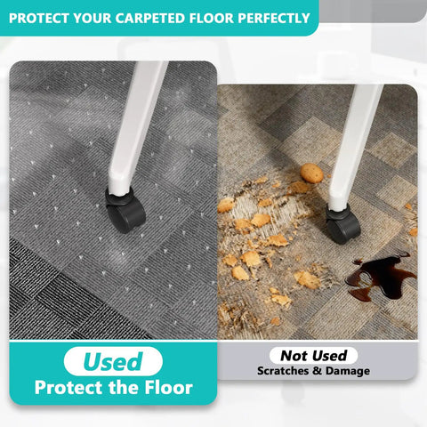 Heavy Duty Desk Chair Mat For Low Pile Carpet With Lip 48 X 60 Clear Plastic Floor Protector under chair wheels on carpet