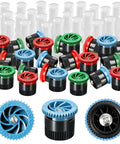 24 Piece Variable Arc Nozzles Replacement Pop Up Sprinkler Heads Compatible With Standard Lawn Irrigation Systems display in various colors