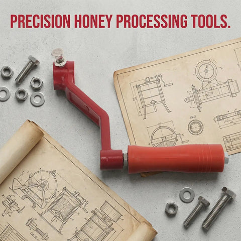 Hand Crank Honey Extractor Handle In Stainless Steel For Beekeeping, Replacement Part For Bee Farmers with plans and fasteners