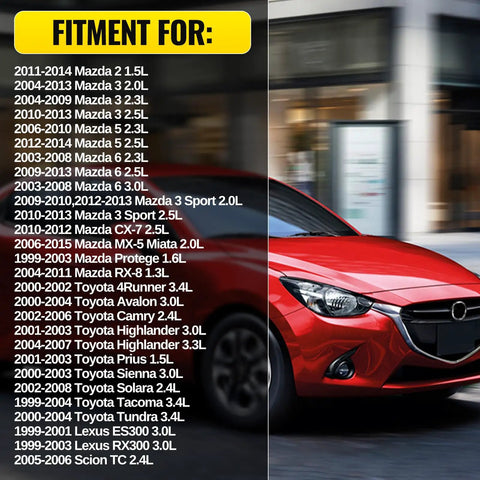 Drop In OEM Equivalent MAF Sensor Replacement for Mazda Toyota Lexus and Scion with Fitment List