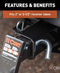 Installed Five Eighths Inch Trailer Hitch Pin And Clip With Clear Zinc Finish Fits Two Inch And Two And A Half Inch Receivers.