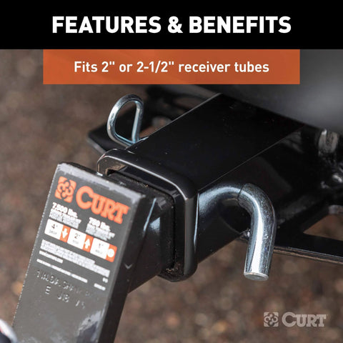 Installed Five Eighths Inch Trailer Hitch Pin And Clip With Clear Zinc Finish Fits Two Inch And Two And A Half Inch Receivers.