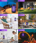 Outdoor And Indoor Mosquito Zapper Electric Insect Killer used in various settings like bedroom, garden, living room, and more