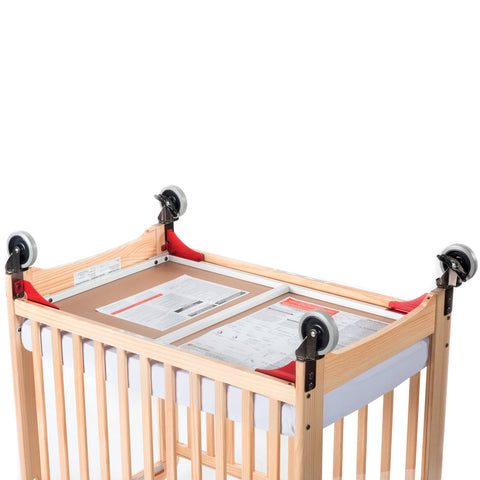 Evacuation Hardware Kit For Serenity Cribs Convert To Evacuation Crib With Metal 3 Point Gusset Plate Design Includes 4 Red Gusset Plates