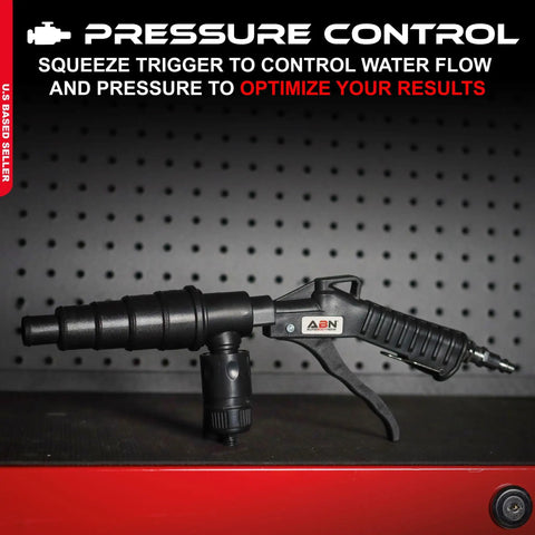Slick Radiator Flush Kit Gun With Garden Hose Quick Connect For Automotive Coolant And AC System Cleaner heavy duty trigger control gun.
