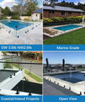 4 Pack Matte Black Glass Pool Fence Spigots SS2205 Marine Grade Built For Decks And Balconies Railing Balustrade Clamp Brackets