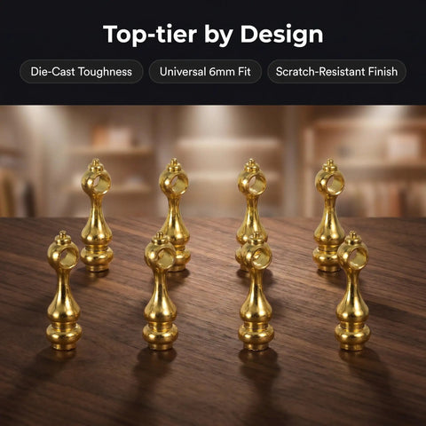 Golden Zinc Alloy Shelf Rail Brackets Set 24 Pieces With Enhanced Stability on wooden surface
