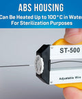 Adjustable Precision Wire Stripper For 20-30 AWG With Length Stop showing ABS housing and blade detail