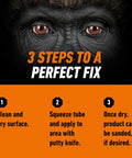3 steps to use Pro Grade White Wood Filler That Kicks Out Nasty Cracks Holes And Gouges Water Resistant Paint Ready.