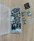 36 Piece Hockey Helmet Repair Kit Includes 6 R Shape Visor Clips 6 Rubber Gaskets 20 Screws With Nuts 4 Chin Strap Adapters And A Screwdriver
