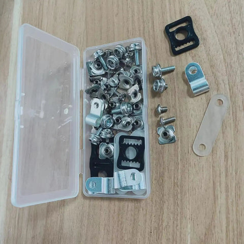 36 Piece Hockey Helmet Repair Kit Includes 6 R Shape Visor Clips 6 Rubber Gaskets 20 Screws With Nuts 4 Chin Strap Adapters And A Screwdriver