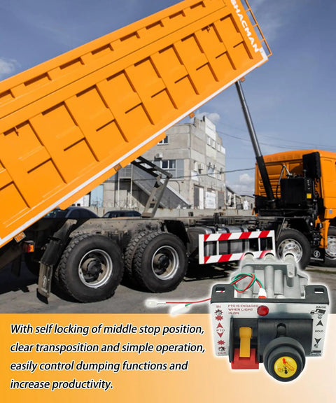 Power Take Off PTO Hoist Air Shift Control Valve With Push To Connect Fittings For Dump Truck Tipper Hydraulic System Durable Easy Install Valve Compatible With AV295 329358X