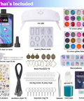 Ultimate UV Resin Jewelry Kit With 250g Clear Resin And Upgraded Light 153Pcs DIY Set Molds Glitter Flakes Dried Flowers Bezel Pendants